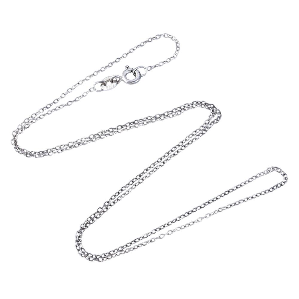 Vintage Sterling Silver 925 Cable Chain Necklace 18"